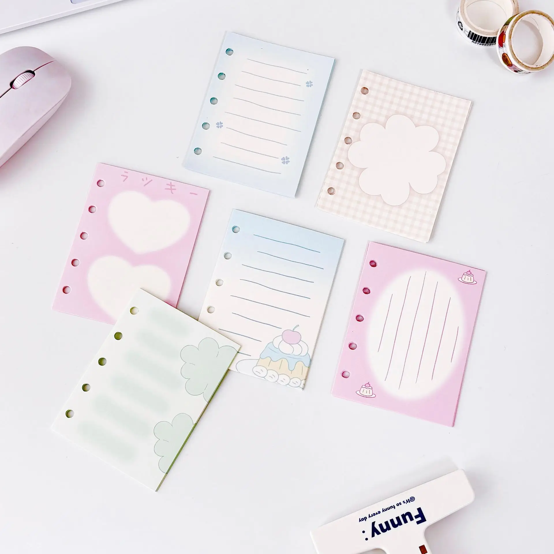 Cute & Colorful Loose Leaf Journal Pages - 60 Sheets