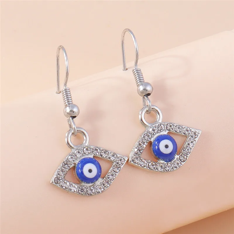 Gothic Hohl Traum Catcher Ohrringe Einfache Retro Türkische Glück Blue Eye Feder Blatt Hexe Pagan Ohrringe für Frauen Schmuck – Detail 13