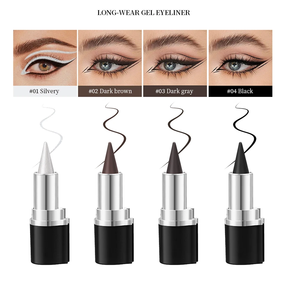 Description Picture 3 of itemMatte Tapered Quick-drying Eyeliner Stick Waterproof Long Lasting Sweat Proof Black Solid Rich Eyeshadow Eyeliner Pen Makeup