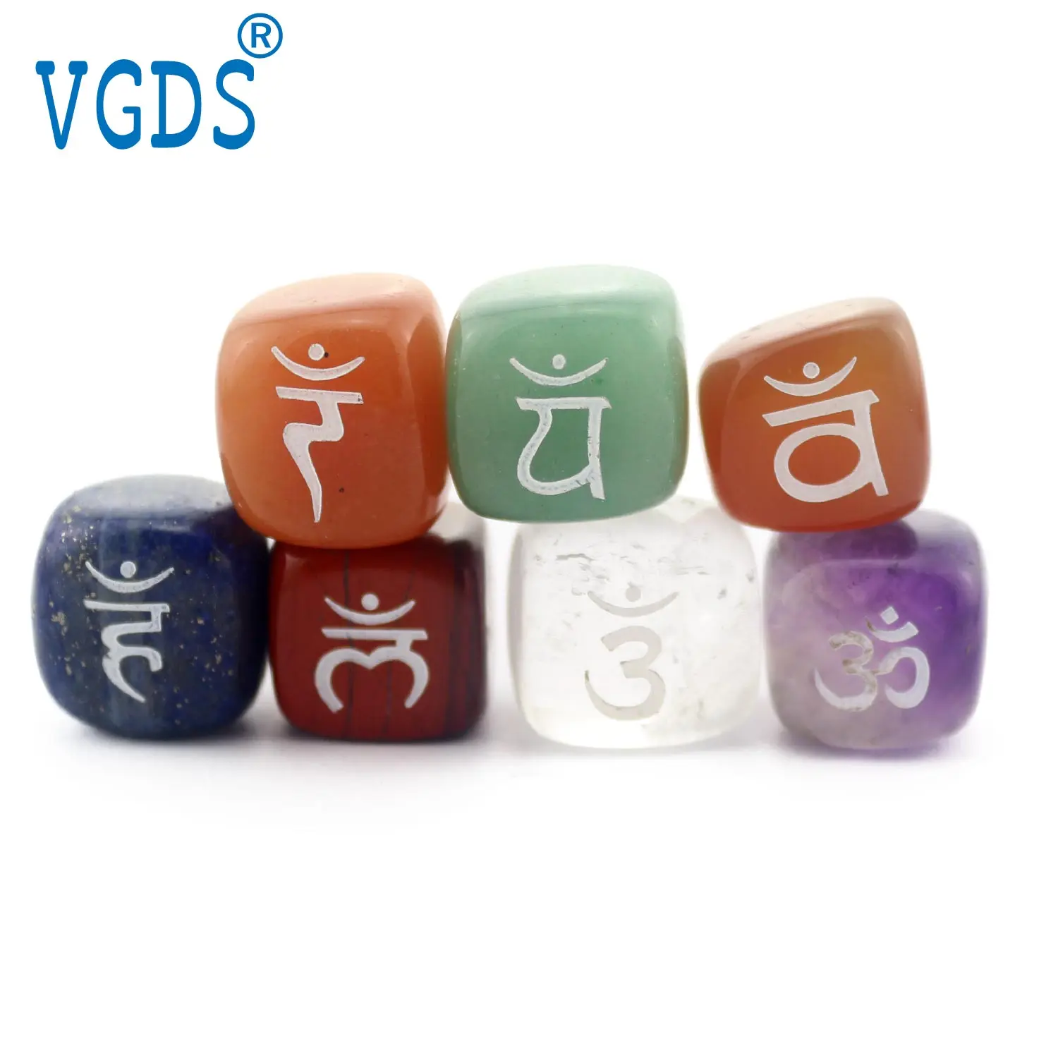 VGDS натуральный кристалл, кварц, лазурит, аметист, семь чакр, рейки, квадратная руда, драгоценный камень, DIY аксессуары, ювелирные изделия