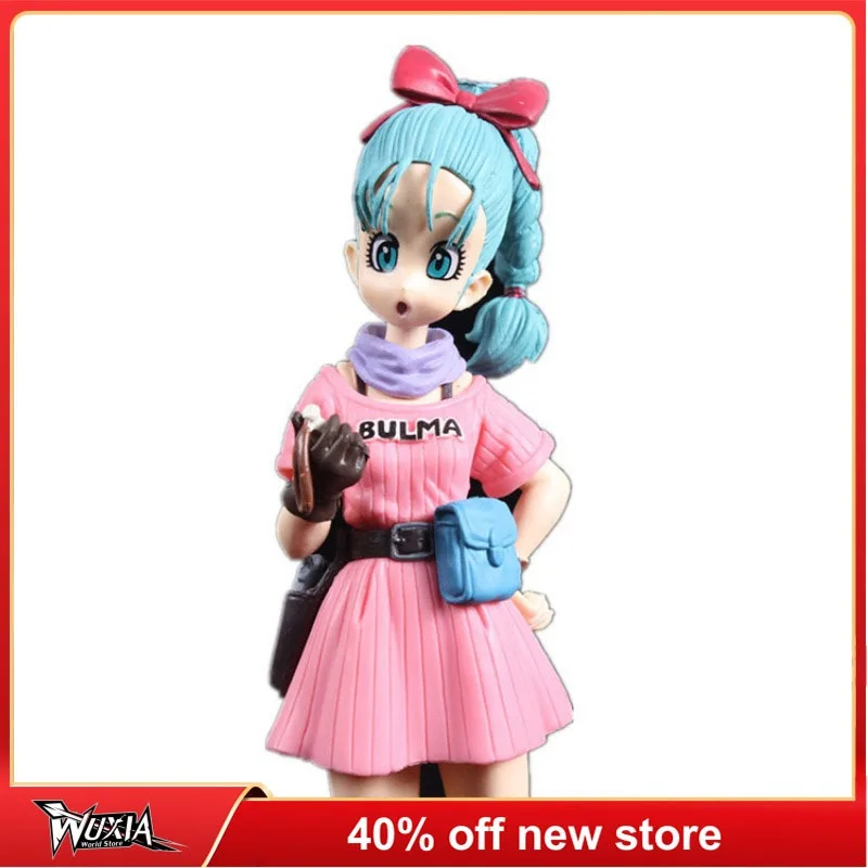 

Dragon Ball Figure Bulma Figure 18cm Standing cute Anime Peripheral Model Collection Pvc Statue Display Gift Toy for Children