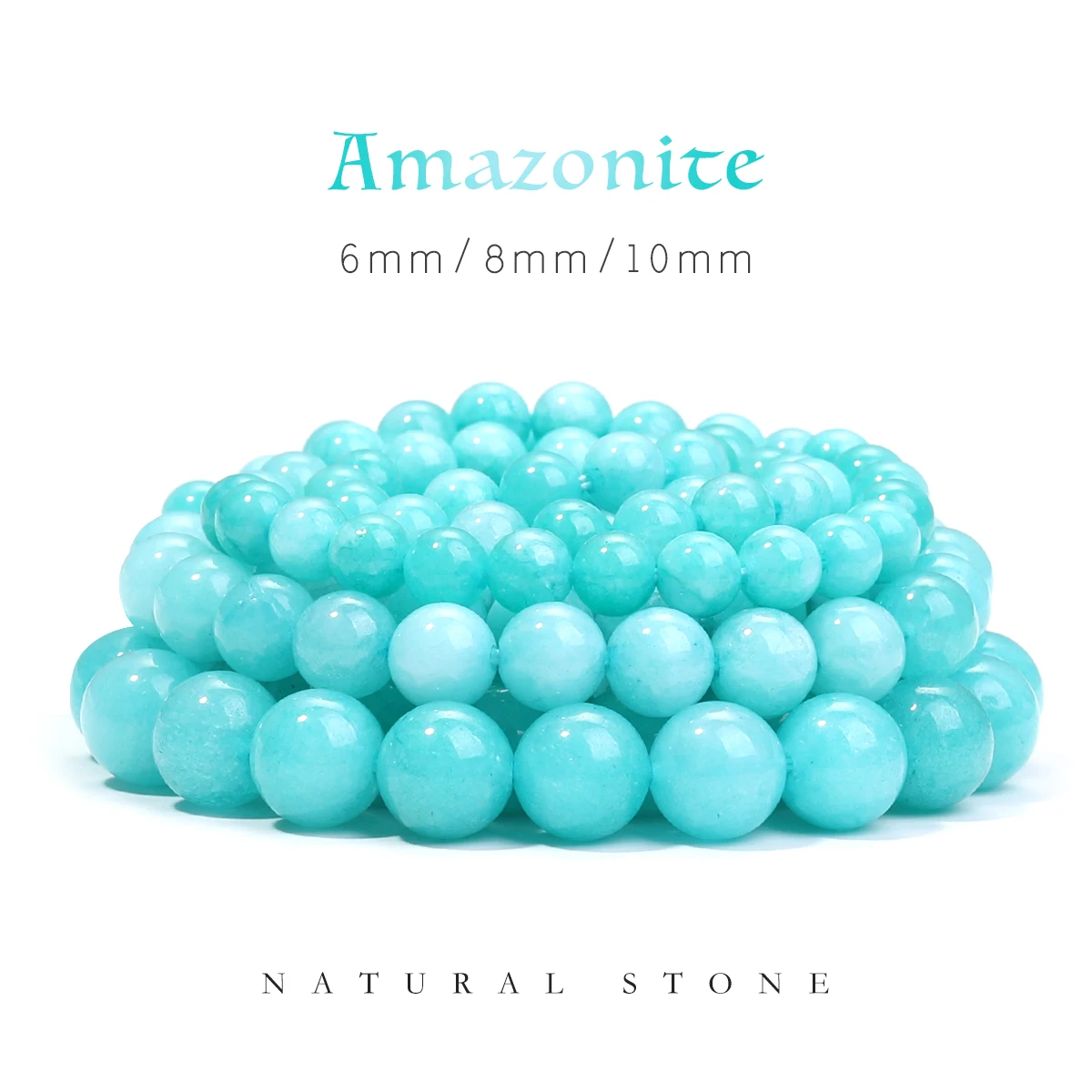 Vibrant Amazonite Round Beads for Handmade Spiritual Jewelry & Healing Gifts