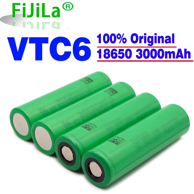 

VTC6 3.7V 3000mAh rechargeable Li-ion battery 18650 for Sony US18650 VTC6 30A Toys flashlight tools