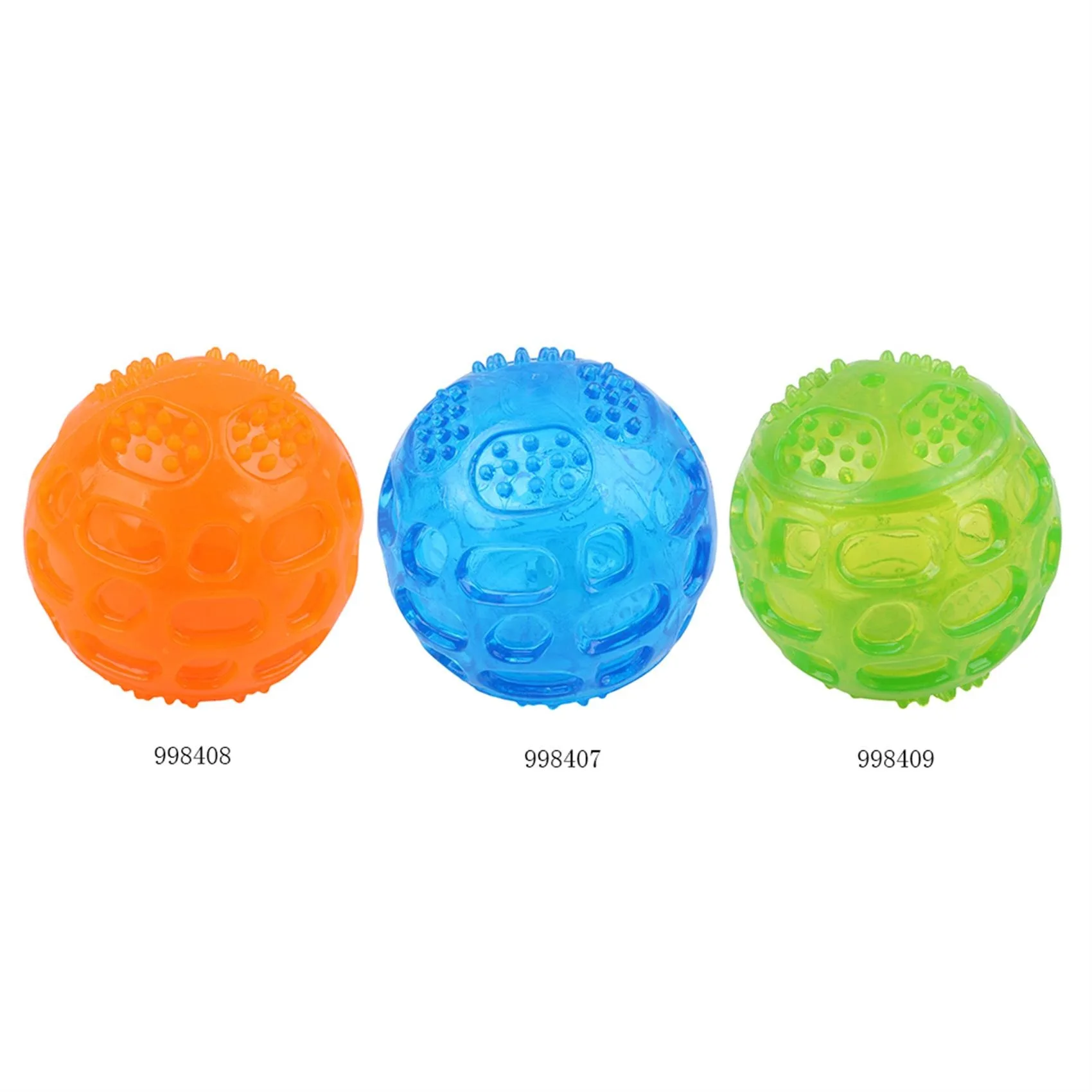 Pet Dog Chew Toy Ball Waterproof Squeak Sound Toys Bite Resistant Teeth Balls for Dogs Training Tooth Cleaning Interactive Toys 4