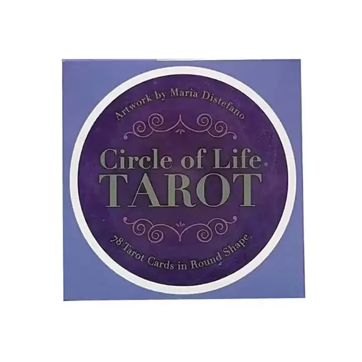 Nuevo estilo, cartas de Tarot circulares de la vida, baraja de guía en PDF, entretenimiento de adivinación, juego de mesa para fiesta, compatible con ventas al por mayor, 78 Uds.