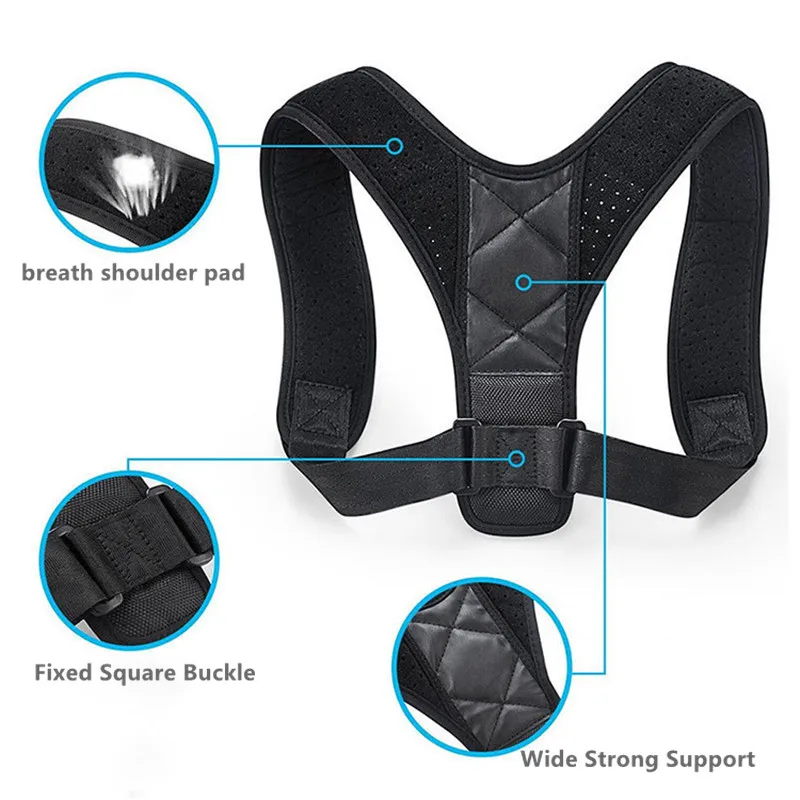 

Support Belt Adjustable Back Posture Corrector Clavicle Spine Back Shoulder Lumbar Posture Corrector
