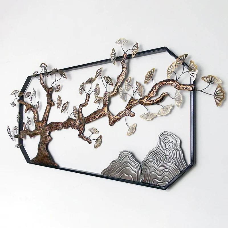 

New Chinese style creative three-dimensional entrance wall decoration