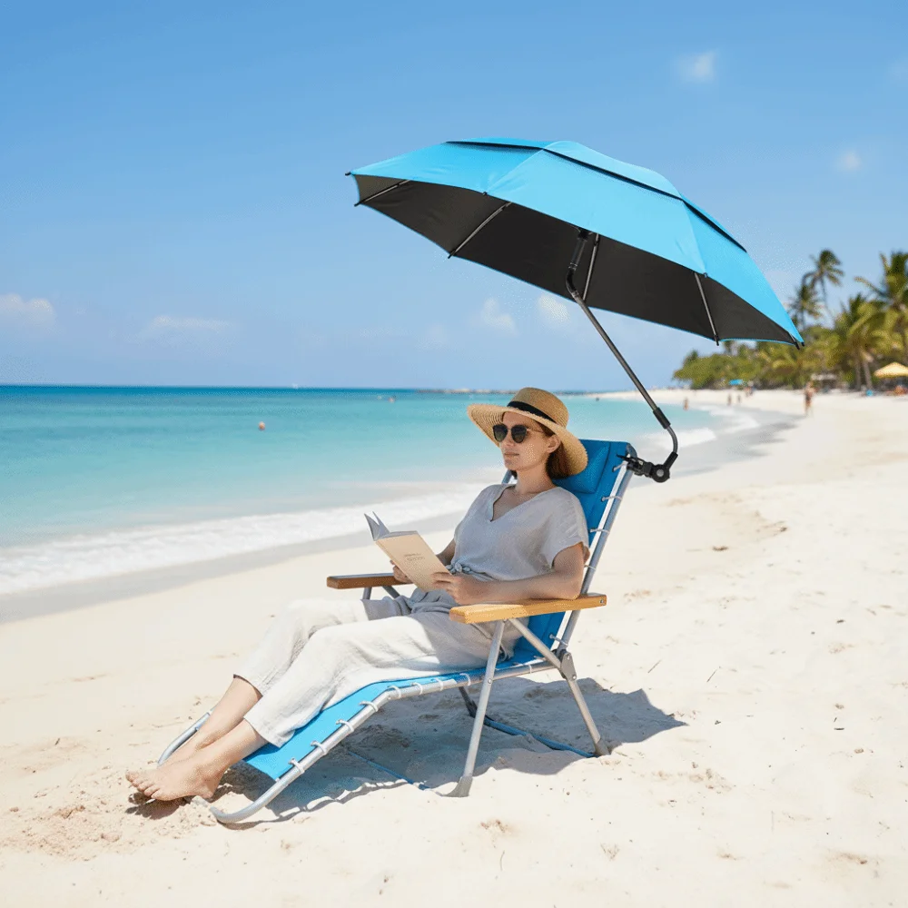 Ombrellone Regolabile con Protezione Solare e UV, Grande Dimensione - immagine 3