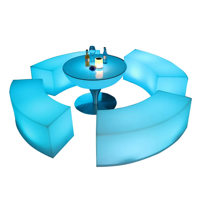 

LED Luminous Arc Stool Coffee Table Table and Chair Combination Bar Bar Stool Colorful Luminous Furniture