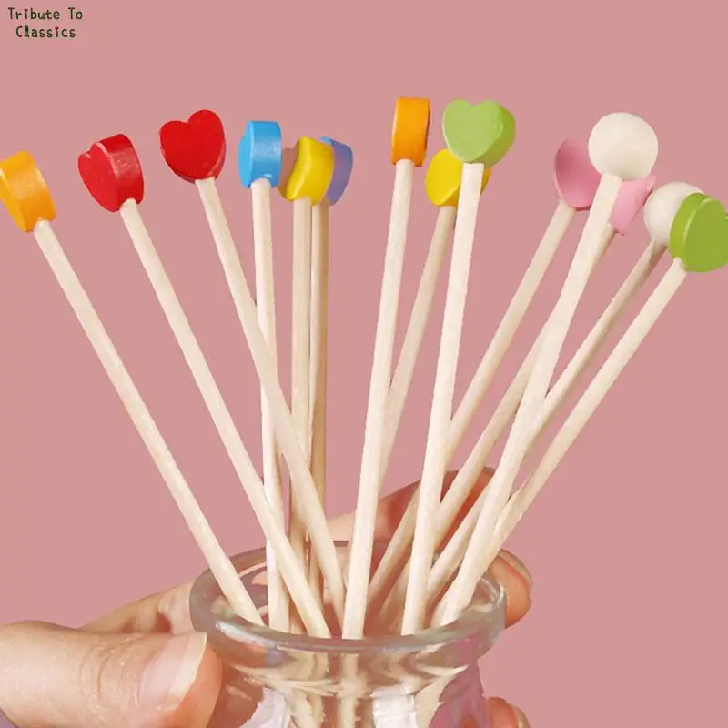 100pcs Candy Sticks with Ball Wooden Lollipops Sucker Cake Ball Sticks Decoration Wooden Cupcake Cake Toppers