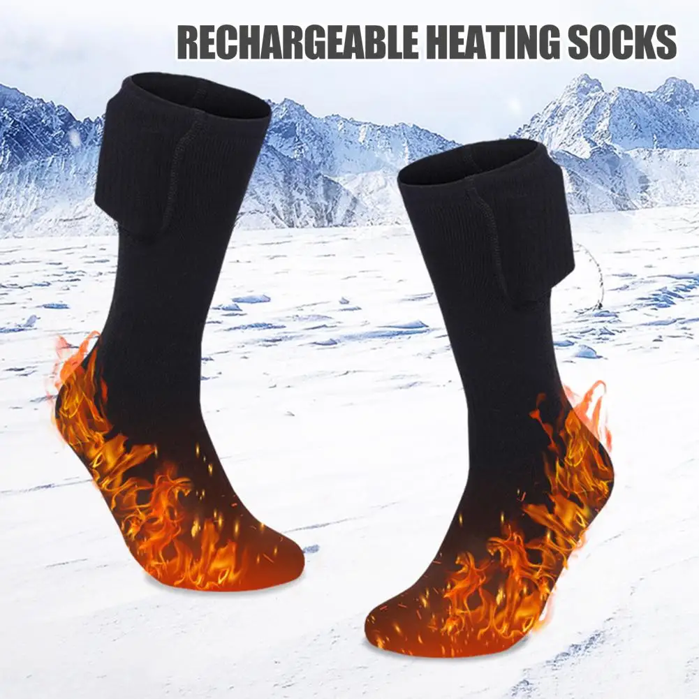 Heated Socks Man Winter Rechargeable Outdoor Sport Thermal Heated Foot Warmer Ski Sports Heating Socks Warm Snowmobile Skiing