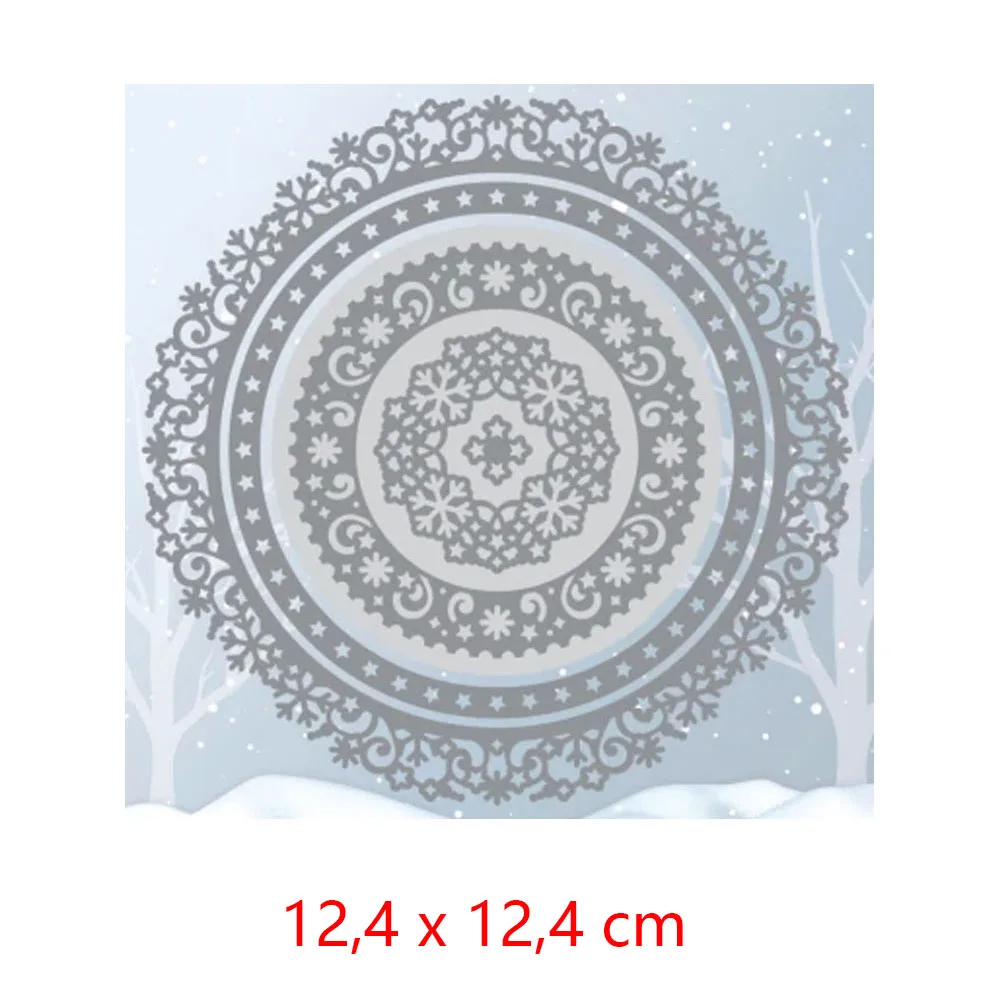 

Winter Circle Metal Cutting Dies DIY Mold Various Card Series Scrapbook Paper Craft Knife Mould Blade Punch Cut Die 2022