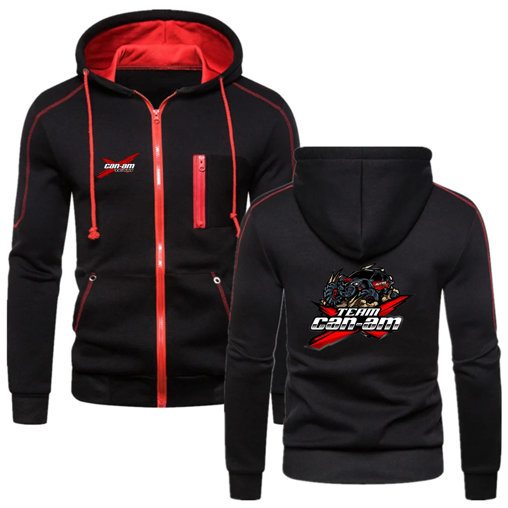 2023 Primavera Autunno Più Nuovo Mens Can Am Team Spyder Moto Stampa Casual Felpa Con Cappuccio Zip Up Cardigan Cotone Felpa Con Cappuccio Cappotto