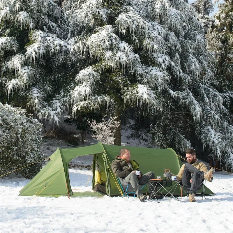 Naturehike Extended Camping Tunnel Tent Waterproof Loop Tent for 2 3 4 Persons Travel Outdoor Supplies Double Layer Lightweight