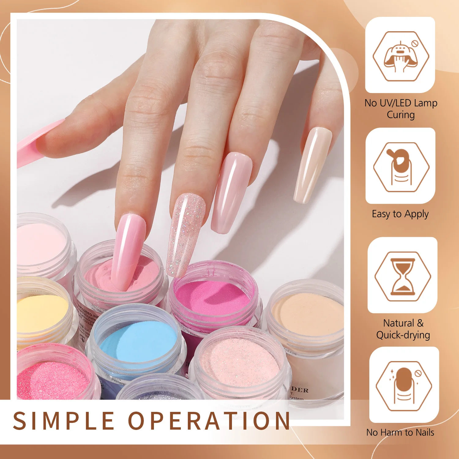 20 Color Acrylic Powder Set, Long-Lasting, Easy To Apply, Safe Nail Art For Beginners And Professionals 4