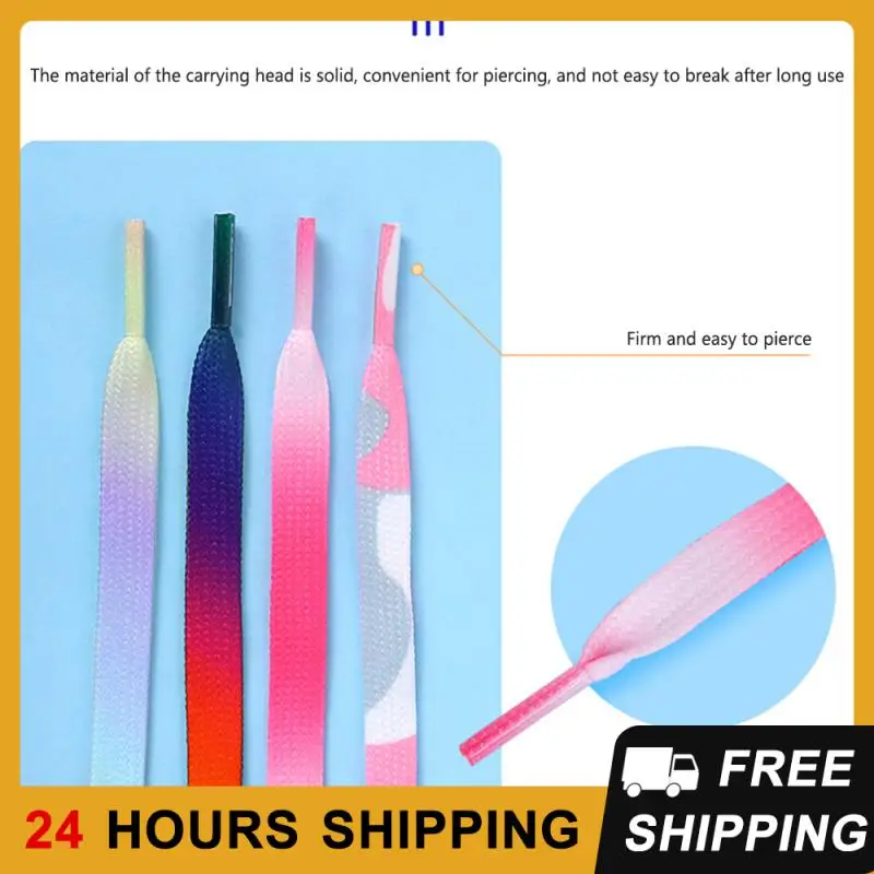

Print Shoestring Rainbow Colour Colorful Shoelaces Elastic Shoe Accessories Gradient Double Shoelace Colorful Fits All Shoes