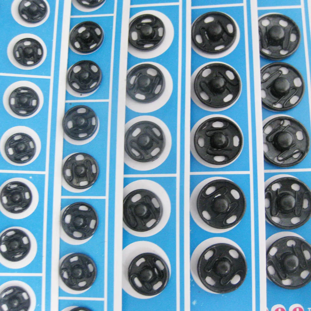 1 Card Iron Fastener Snap Buttons For Garment Round 5 Sizes DIY Sewing Accessories 3