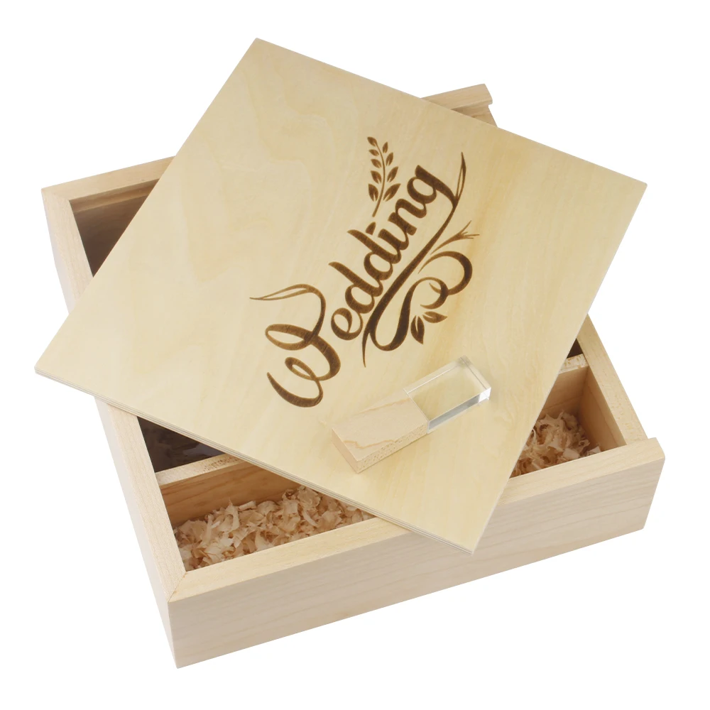 Laser Engraved USB Custom Wood USB 3.0 Flash Drive With Album Box - Personalized  Wedding \u0026 Gift Memory Stick Thumb Drive, image size:1000x1000