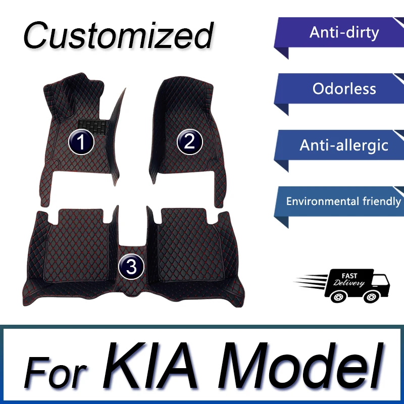 

Car Floor Mats For KIA Rio Niro K3 K5 Soul Cerato Ceed Forte Spectra Sportage Car Accessories 2022 2023