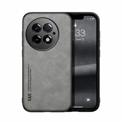 Luxury Leather Texture Shockproof Case with Magnetic Attraction for OnePlus 13 (Light grey)