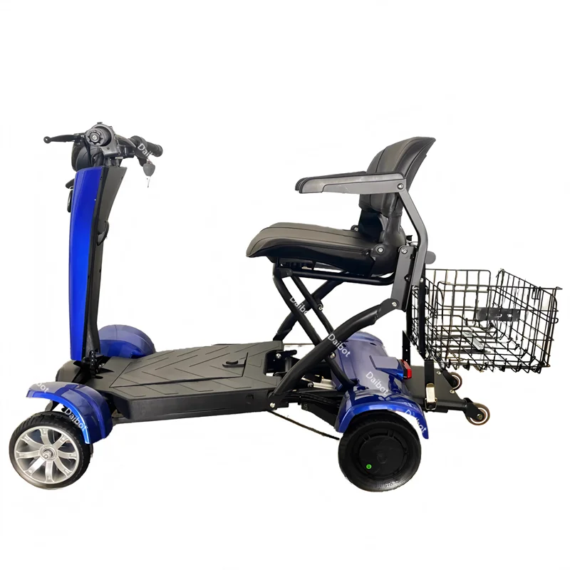 Automatic Folding Mobility Scooters For Seniors Lightweight 36V 4 Wheel Double Motor Electric Scooter With Seat For Adults