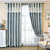 Simple Curtain Tulle Embroidered Curtains for Modern Living Room Bedroom   Blackout  Curtains 2