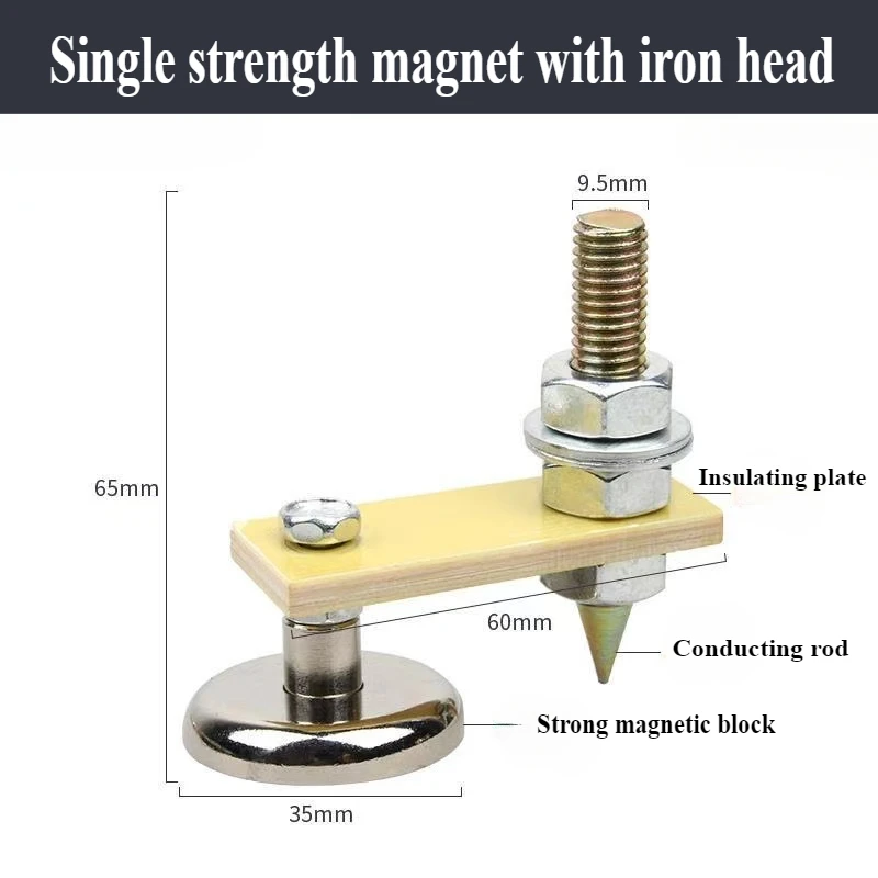 Metalworking Magnet Head Magnetic Ground Clamp Metal Plate Welding Support Tool Accessories Spotter Suction Grounding