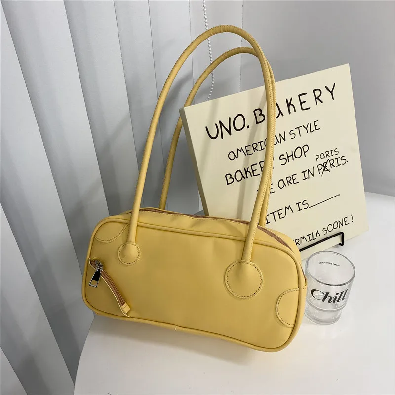 

Female Shoulder Women's Bag PU Leather Vintage Underarm Simple Solid Woman Designer Handbags For Women Fashion Square Flap Bag