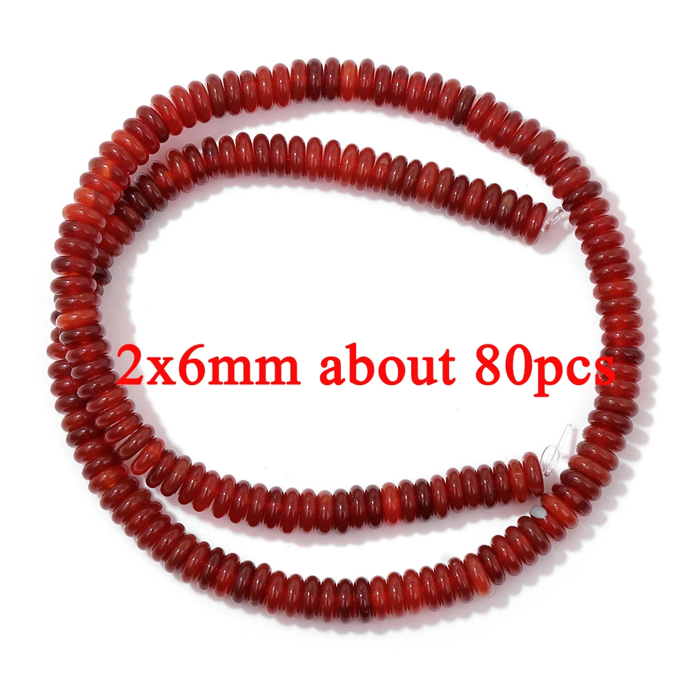 Großhandel Natürliche Rote Karneol Stein Perle Runde Rondelle Münze Agat Lose Spacer Perlen Für Schmuck Machen Armband Halskette DIY – Detail 8