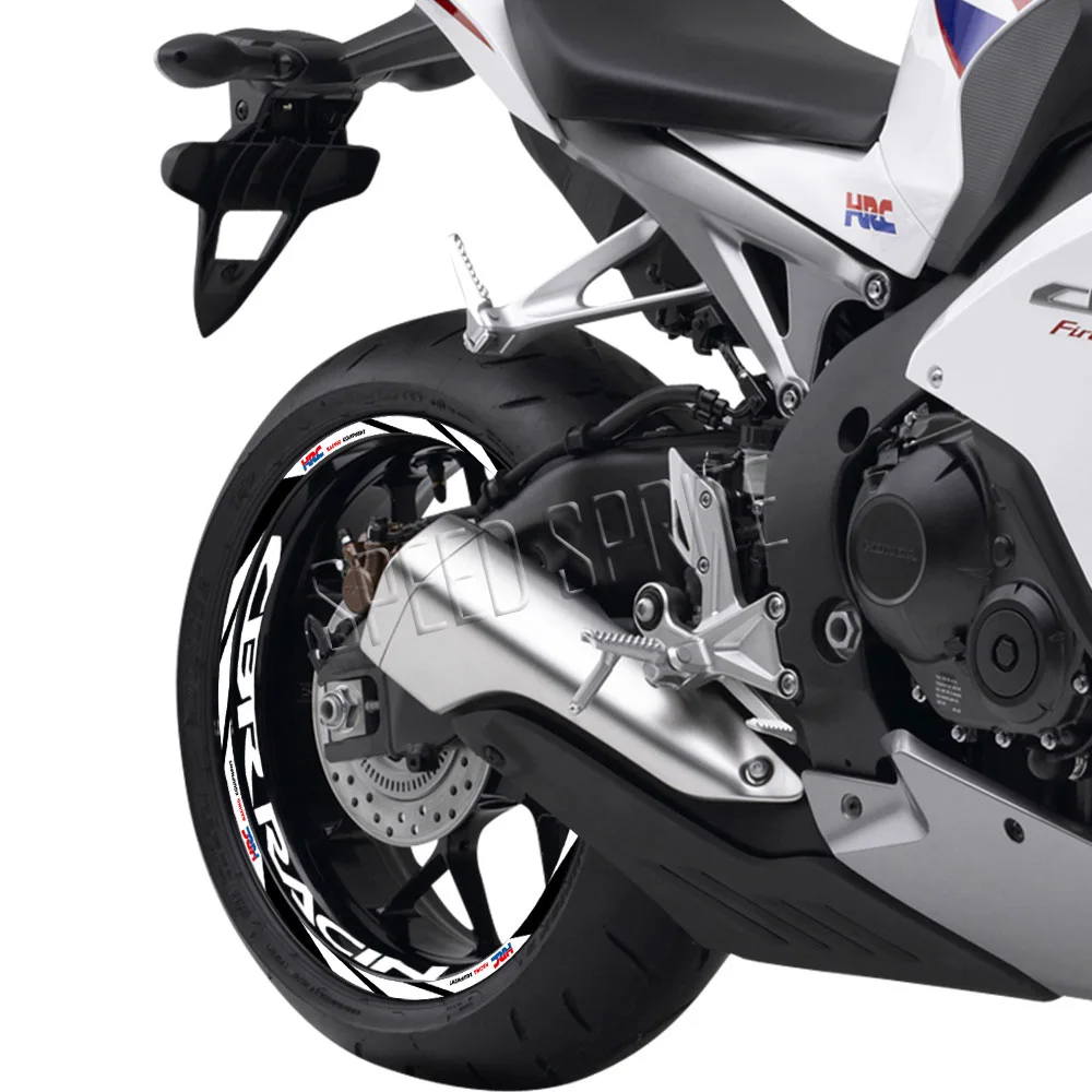 Reflective Wheel Sticker Reflective Wheel Sticker Rim Strips Tape Hub Decal Accessories For Honda HRC CBR650R cbr 600 rr CBR 600 F4 f4i CBR1000RR 250r