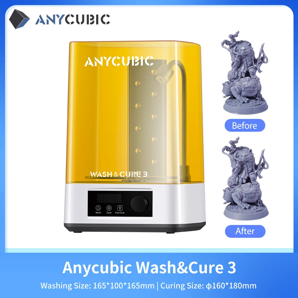 

ANYCUBIC Wash & Cure 3 Curing and Washing Machine For DLP SLA LCD Resin 3D Printer For Photon Mono 2/ D2