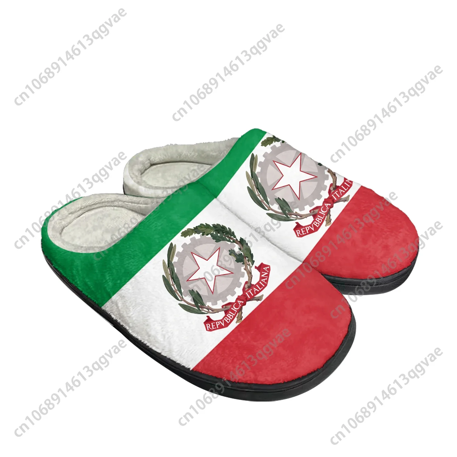 

Italian Flag Home Cotton Custom Slippers Mens Womens Sandals Italy Plush Bedroom Casual Keep Warm Shoes Thermal Slipper