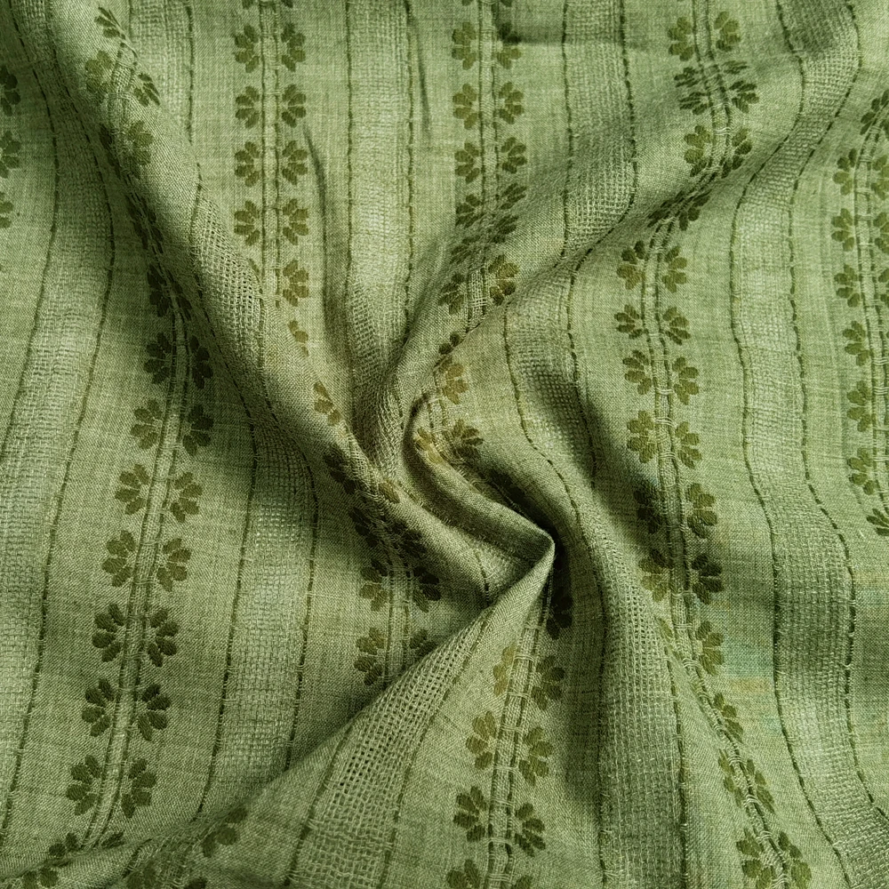 1 Meter x 1,4 Meter Blumen-Jacquard-Baumwollgaze-Stoff für Hemden im Sommer