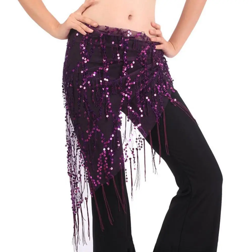 Bauchtanz Kostüme Pailletten Quaste Bauchtanz Hüfttuch für Frauen Thailand/Indien/Arabischer Tanzrock Taillengürtel – Detail 5