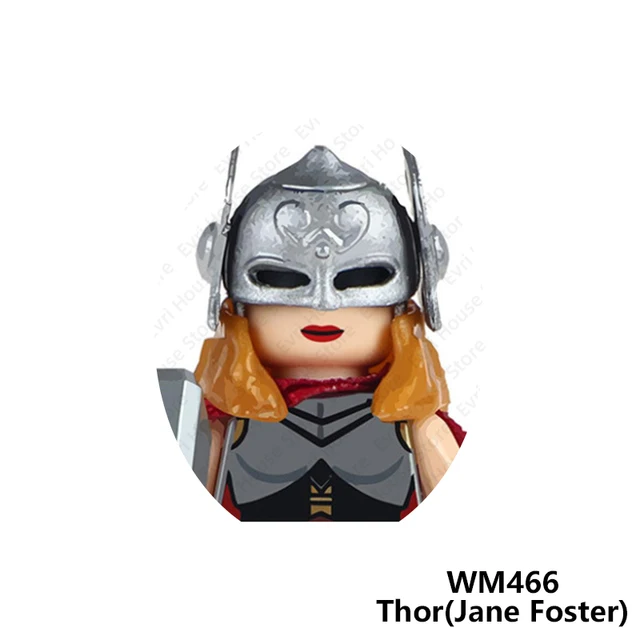 Superhero Thor Jane Foster Action Figures Odin Hela Mini Bricks Disney Building Blocks Toys for Children WM466