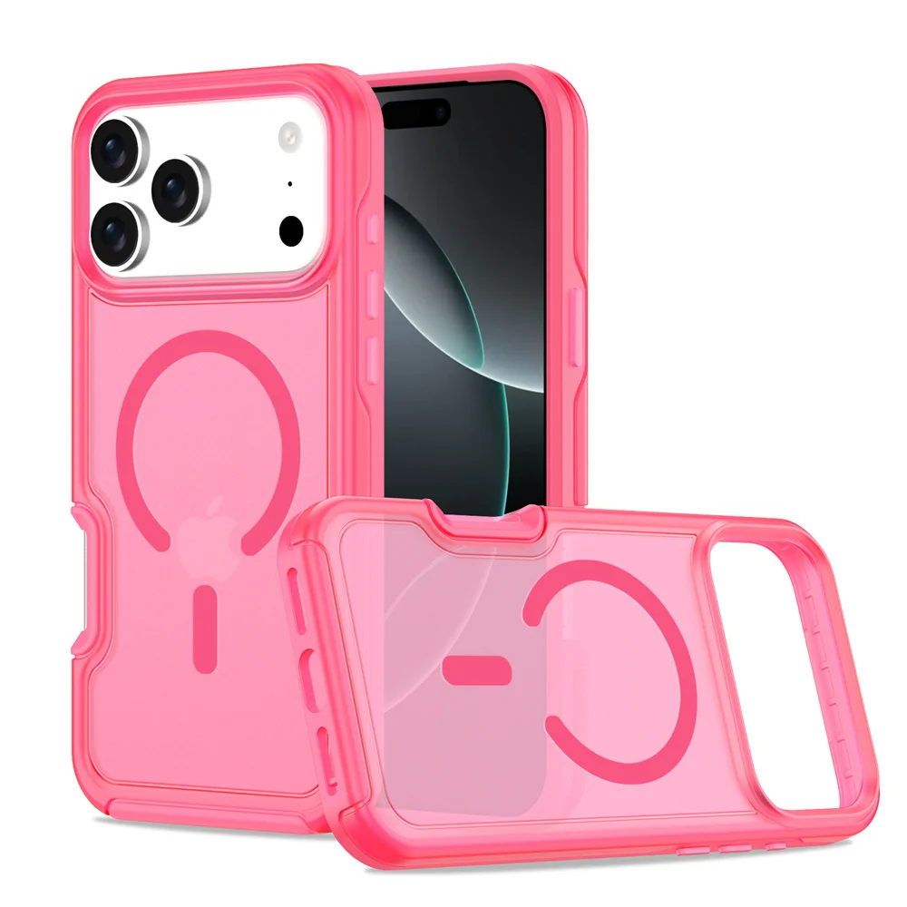 Luxury Frosted Translucent Armor Matte Phone Case with Dual-Layer Protection
