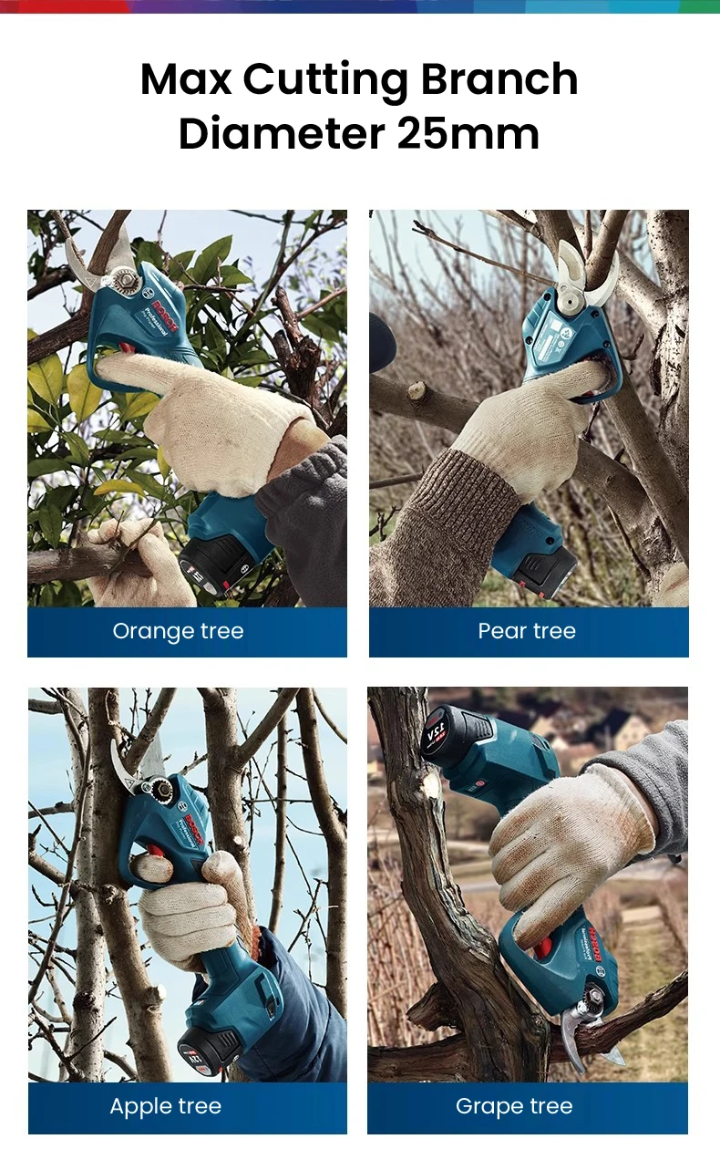 Bosch Pro Pruner Electric Shear 12V Cordless Household Pruning Branch Cutting Scissors Garden Power Tools Hedge Trimmer