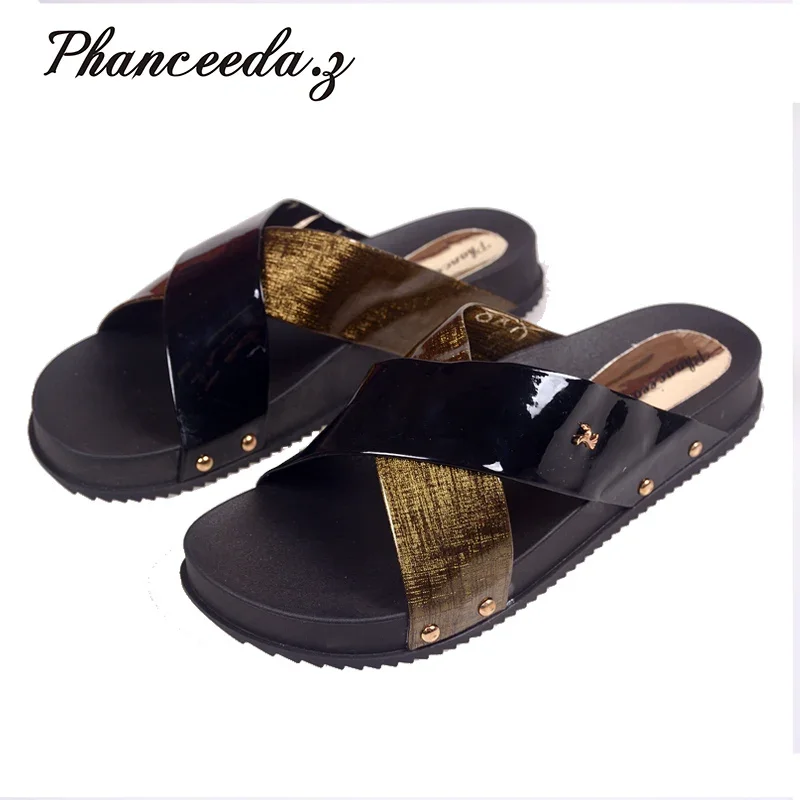 Nuovi Sandali Da Donna Stile Estate 2024 Infradito Sexy Open Toe Slides Moda Femminile Glitter Platform Sandalo Pantofole Moda