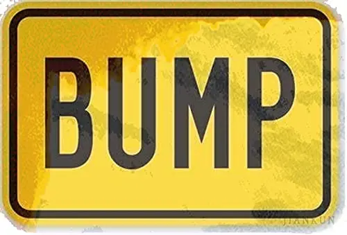 

J.DXHYA жестяной знак Предупреждение Bump, дорожный Бизнес 8x12 дюймов Алюминиевый металлический винтажный знак