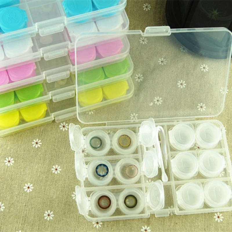 Contact Lens Case Random Colors Container Travel Set Storage Holder