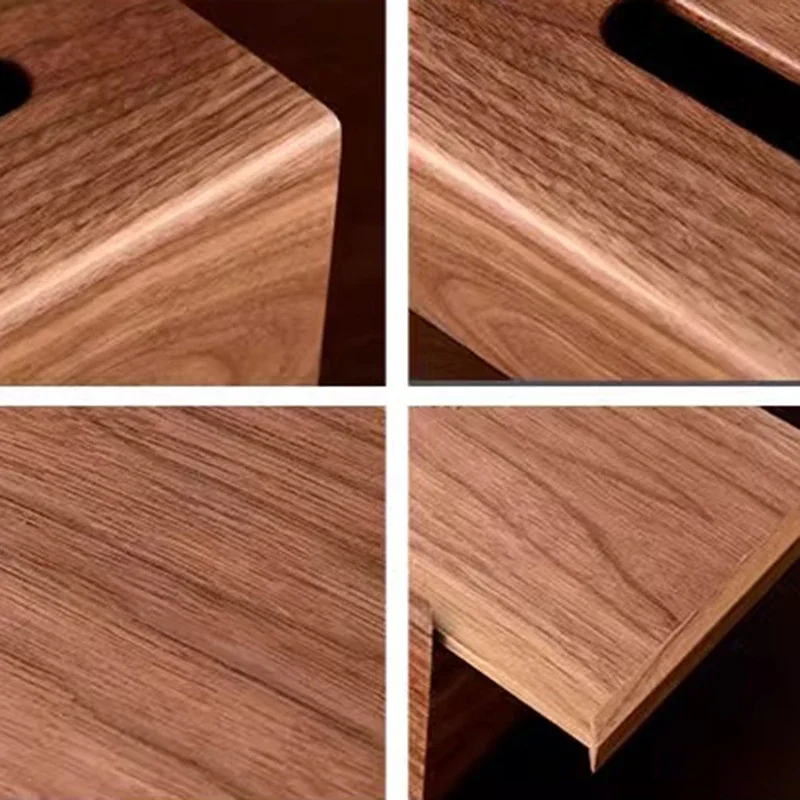 Walnut Wood Tissue Box Holder Cover Designer Tissue Storage Boxes Luxury Wooden Napkin Box Modern Rectangular Napkins Case Home 5