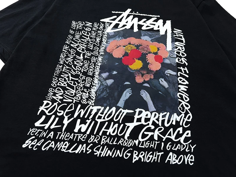 Stussy- new summer short sleeve monogram printed crew-neck loose cotton T- shirt for men and women _ - AliExpress Mobile