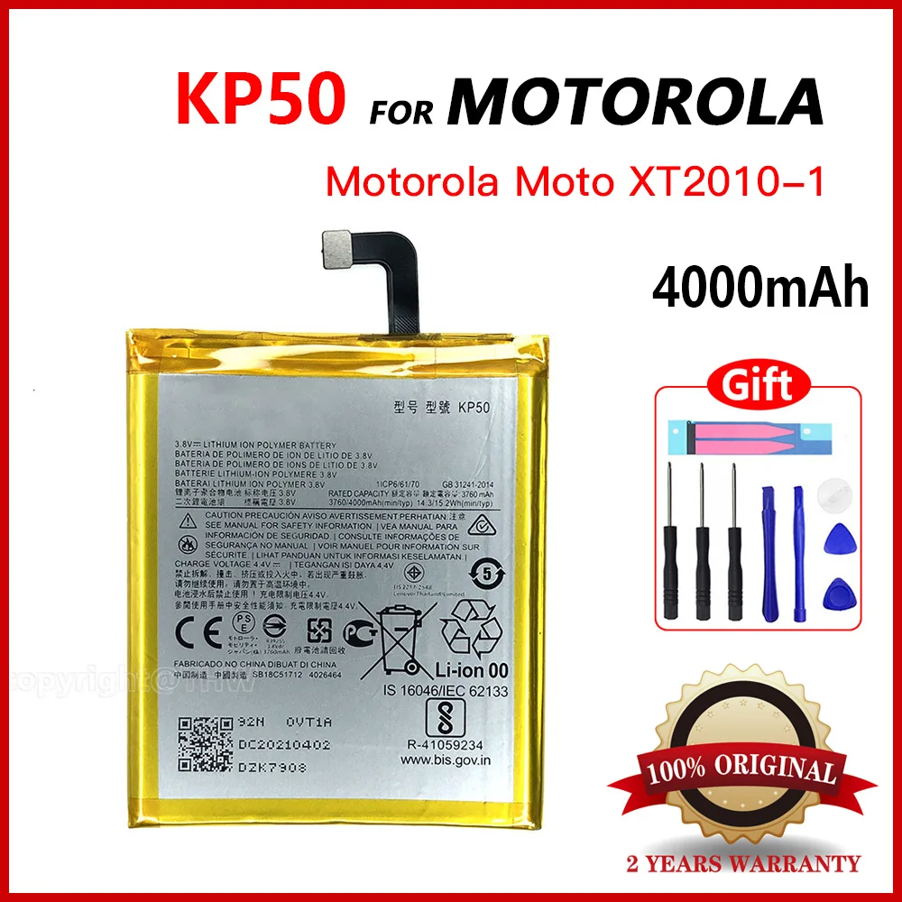 100% Batteria Originale Kp50 Per Motorola Xt2010-1, Moto One Zoom, Moto One Zoom Global, Moto One Zoom Global Dual Sim In Stock