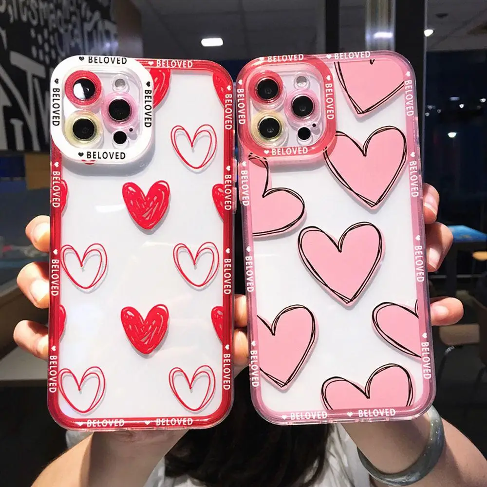 Heart Design TPU Phone Case - Elegant and Durable Protection