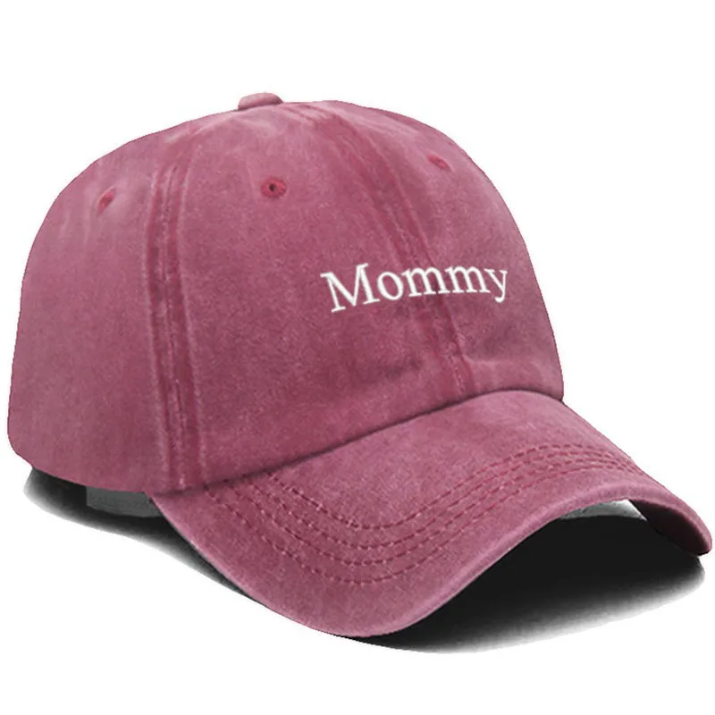 Vintage Washed Cotton Baseball Cap For Women Mommy Embroidery Mom Hat Mother's Day Birthday Gift Wholesale Dropshipping 5
