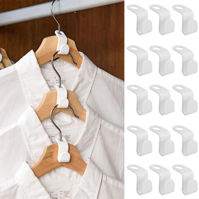 10/5Pcs Clothes Hanger Hooks Space Saving Closet Connector Hook Cascading  Hanger Plastic Extender Clips Wardrobe Coat Organizer - AliExpress