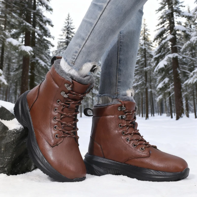 Winter Snow Barefoot Boots for Women Keep Warm Waterproof Winter Shoes Latest Fashion Design Non Slip Platform Snow Boots Men
