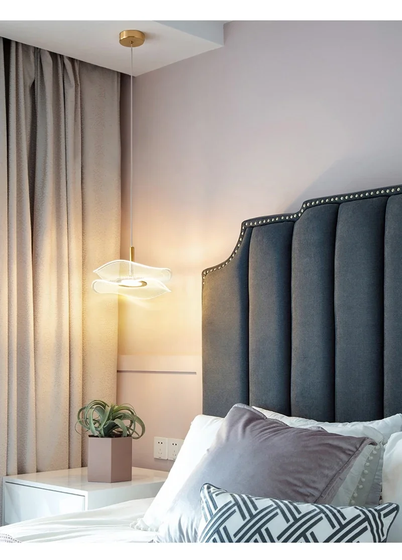 Lámpara colgante LED nórdica, accesorio de iluminación interior, para mesas de comedor, sala de estar, escaleras, decora