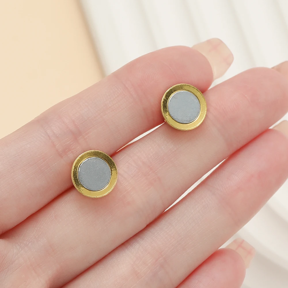 10pair 6/8/10mm round magnetic connectors clasps magnet charms end cap for DIY jewelry making couple bracelet necklace
