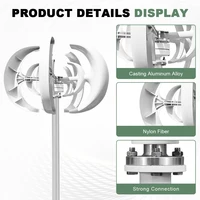 Turbine éolienne avec contrôleur MPPT gratuit, 3000W, 12V, 24V, 48V, système hors réseau, long panneau solaire, énergie gratuite, 220V pour la maison 2
